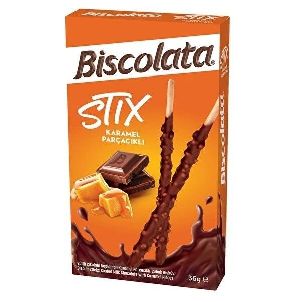 BISCOLATA STIX KARAMEL 40 Gm