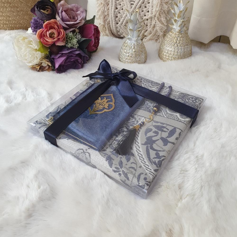 Special Fabric Surah Yaseen Prayer Rug Tasbeeh Islamic Gift Set hediya set SF Traders