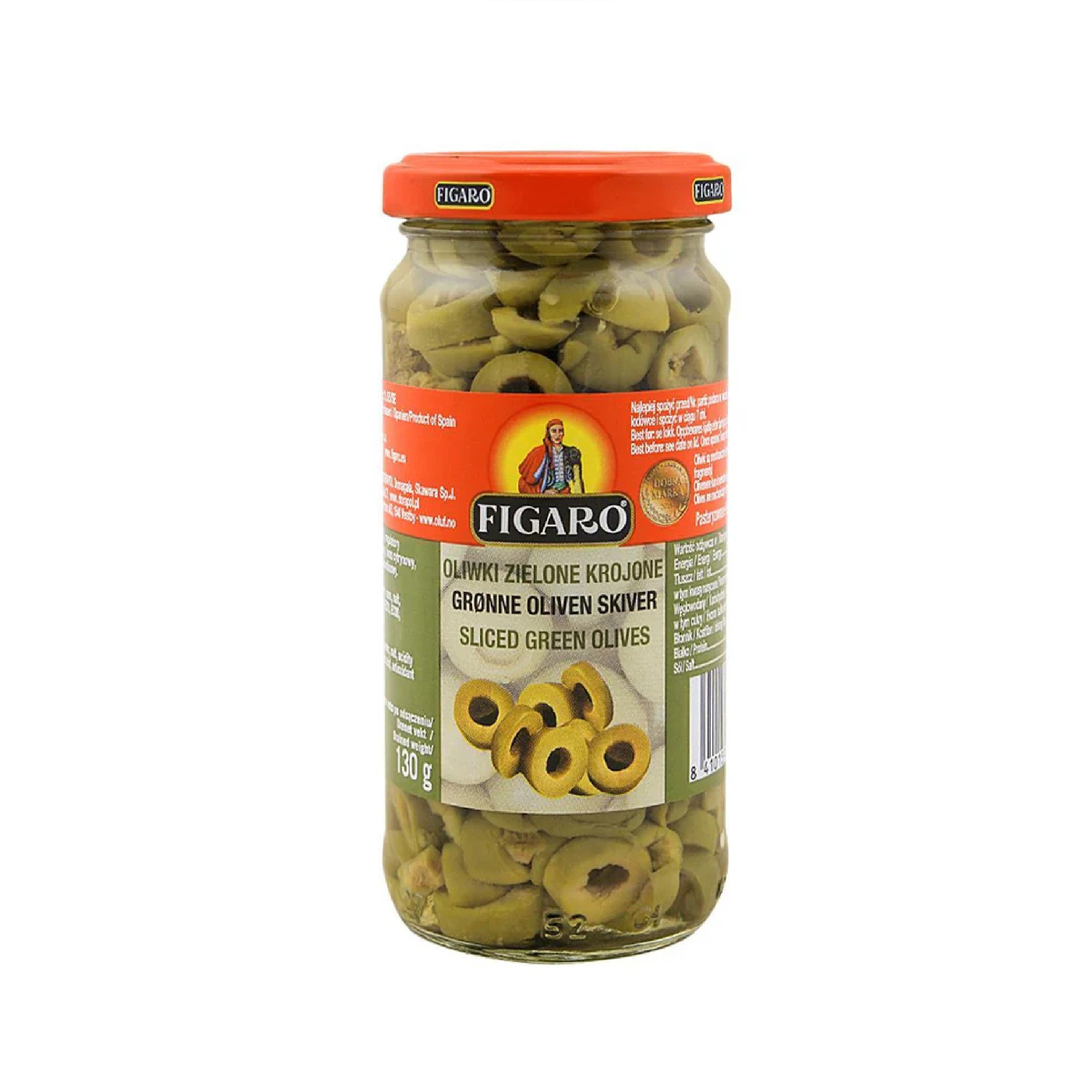 Figaro Sliced Green Olives 240gm