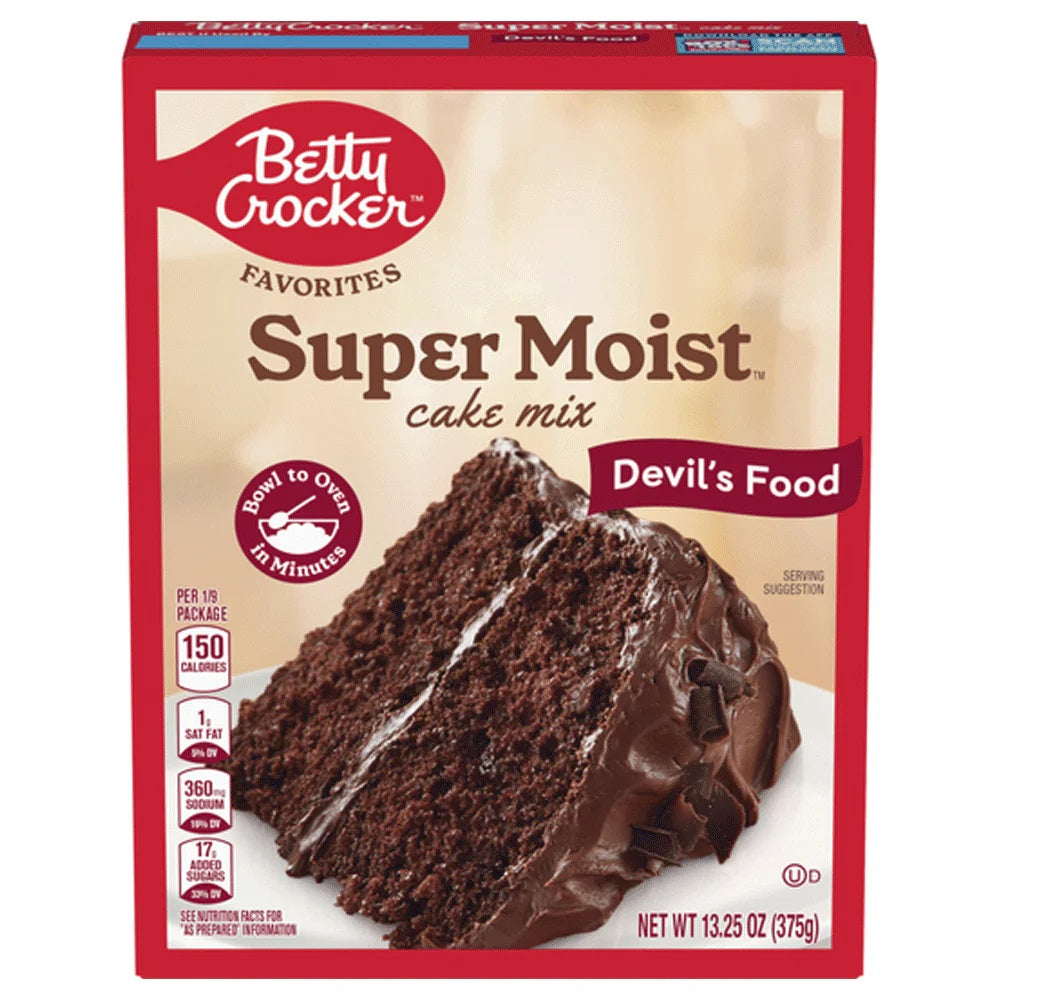 Betty Crocker Super Moist Devil's Food Cake Mix 375 Gm