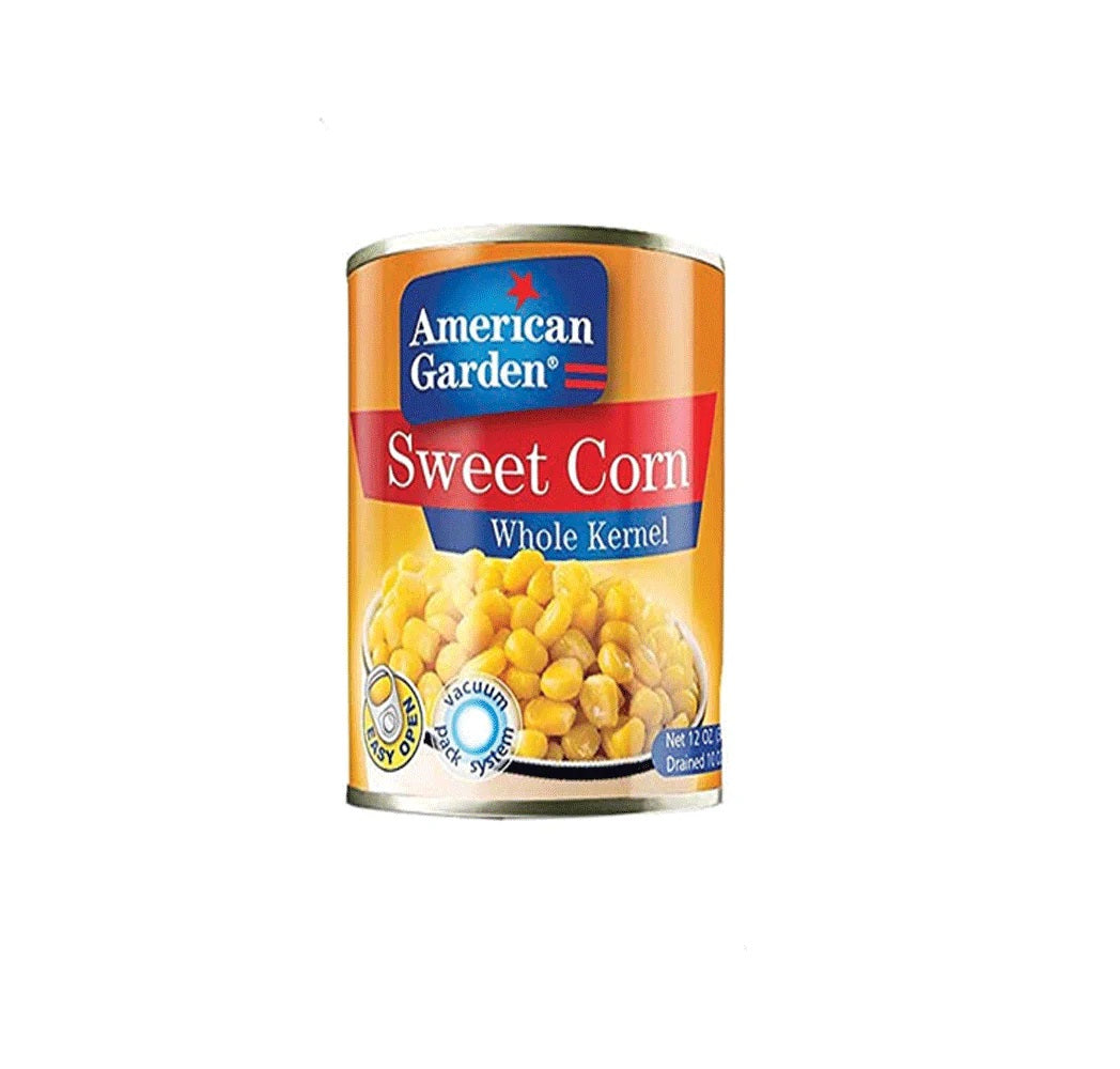 American Garden Sweet Corn Whole Kernel Tin 340 Gm