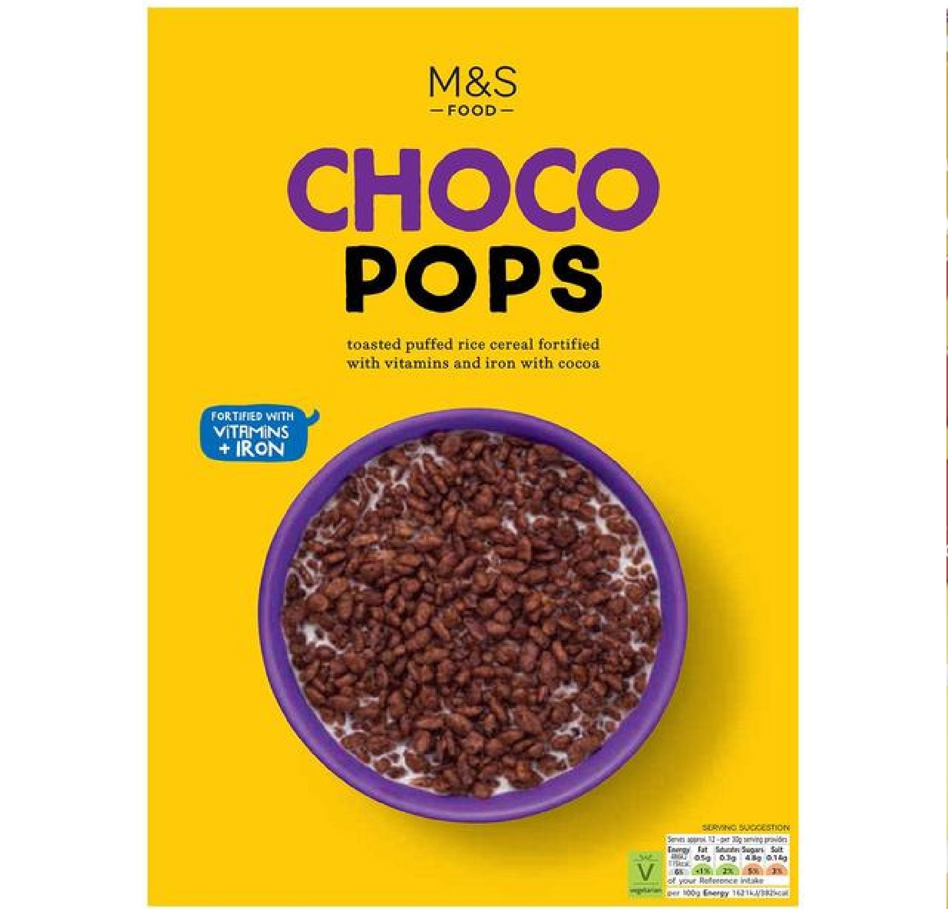 M&s Choco Pops 375gm