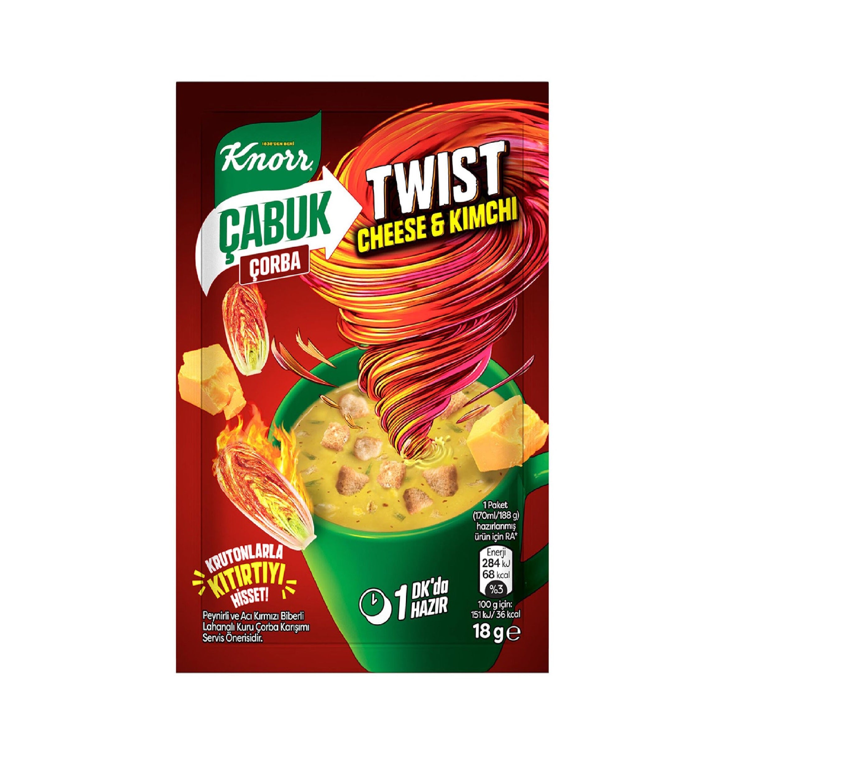 Knorr Twist Cheese & Kimchi Soup 1 Cup